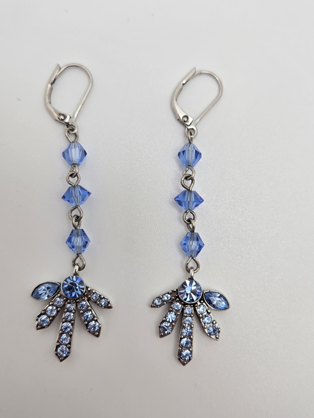 Givenchy Blue Crystal Drop Earrings